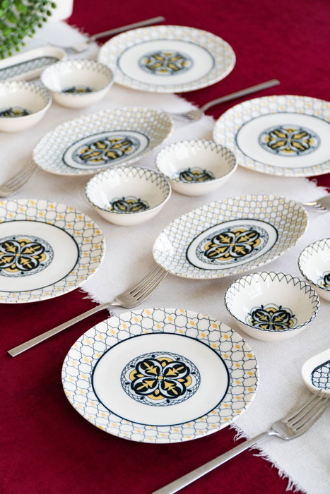 Hermia Set de Desayuno Bergama 16 Multicolor